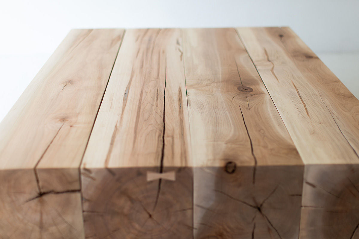 Modern Wood Beam Coffee Table for Bertu Home - 1324