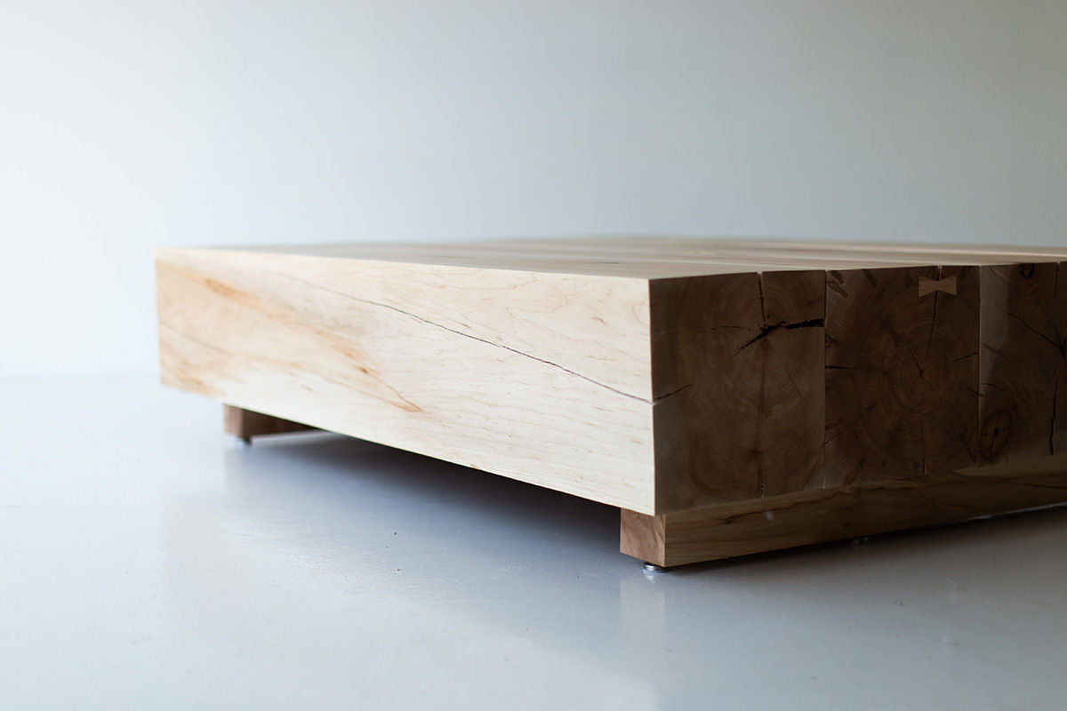 Modern Wood Beam Coffee Table for Bertu Home - 1324