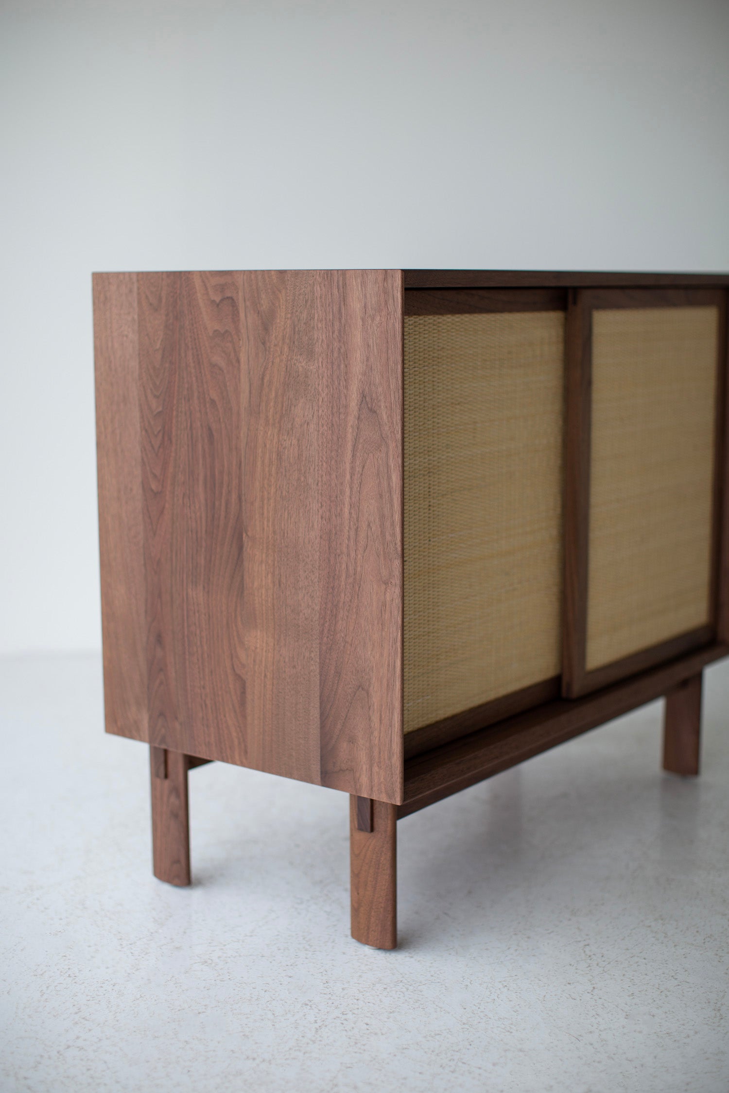 Peabody Modern Cane Front Credenza in Walnut - 2203P