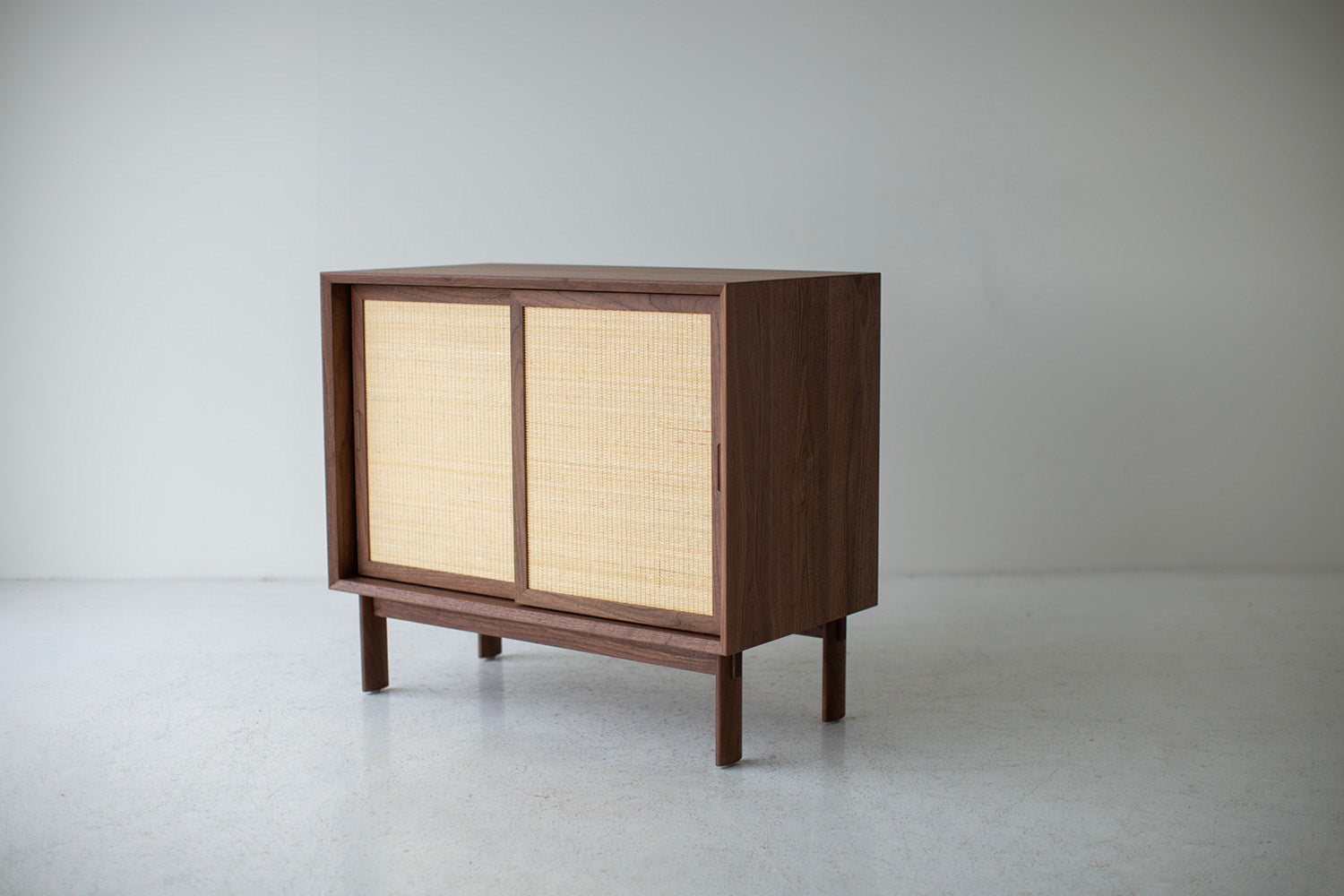 Peabody Modern Cane Front Credenza in Walnut - 2203P