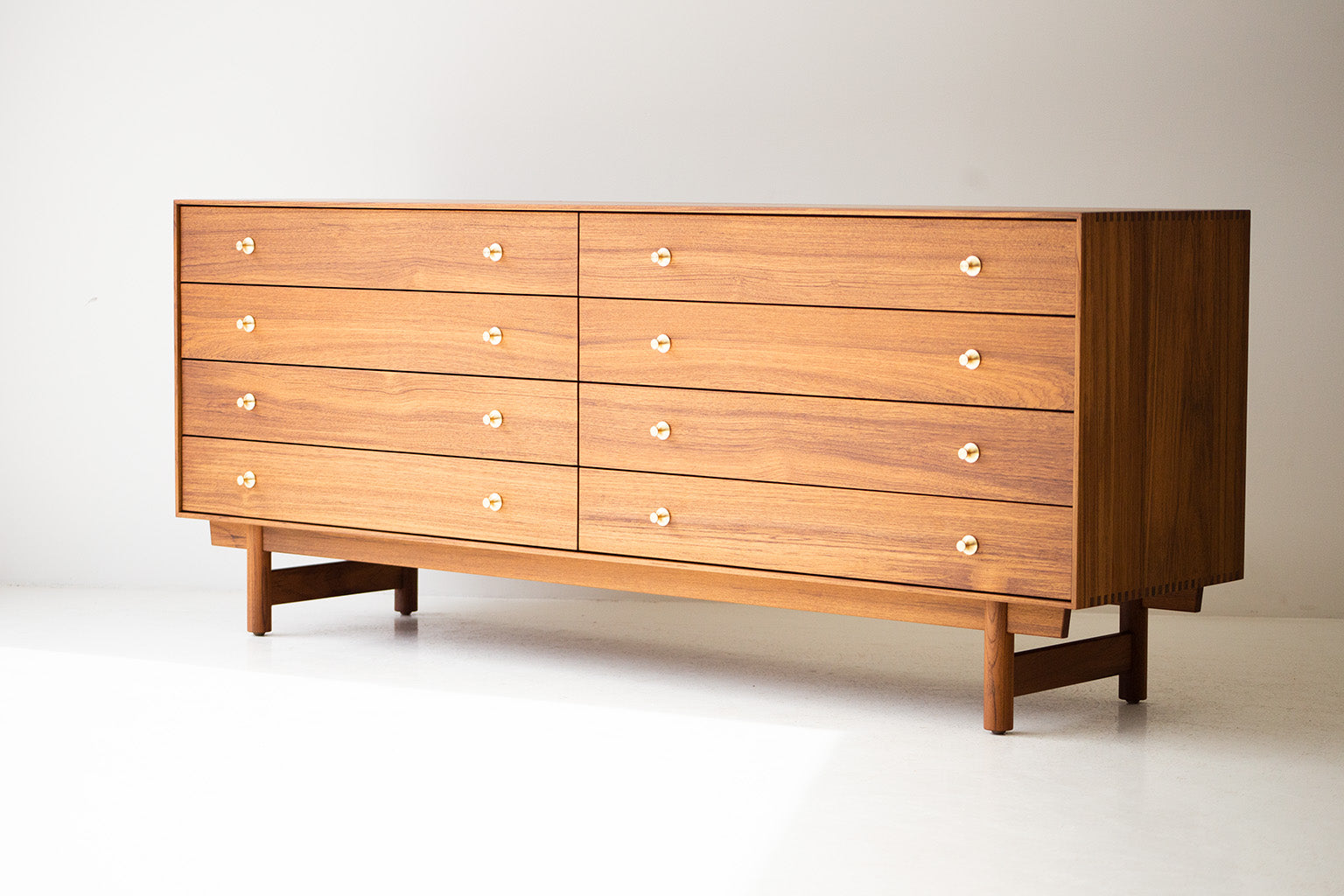 Peabody Modern Teak Dresser - 8 drawer - 2202P