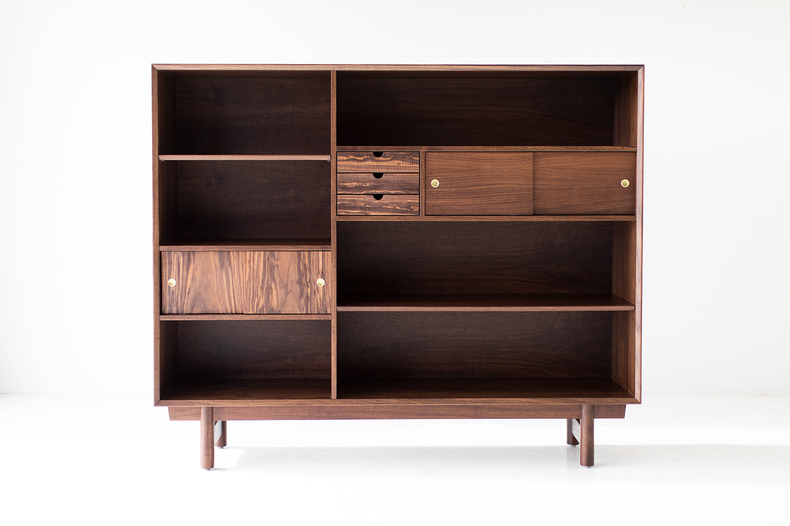 Peabody Modern Walnut Bookcase - 2106