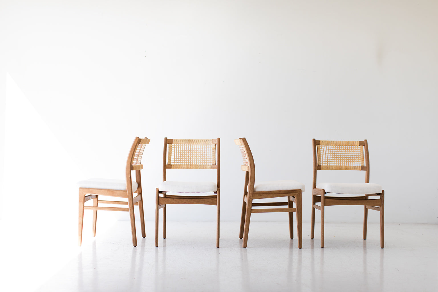 Tribute™ Modern Dining Chairs, Cane and Oak - T1002