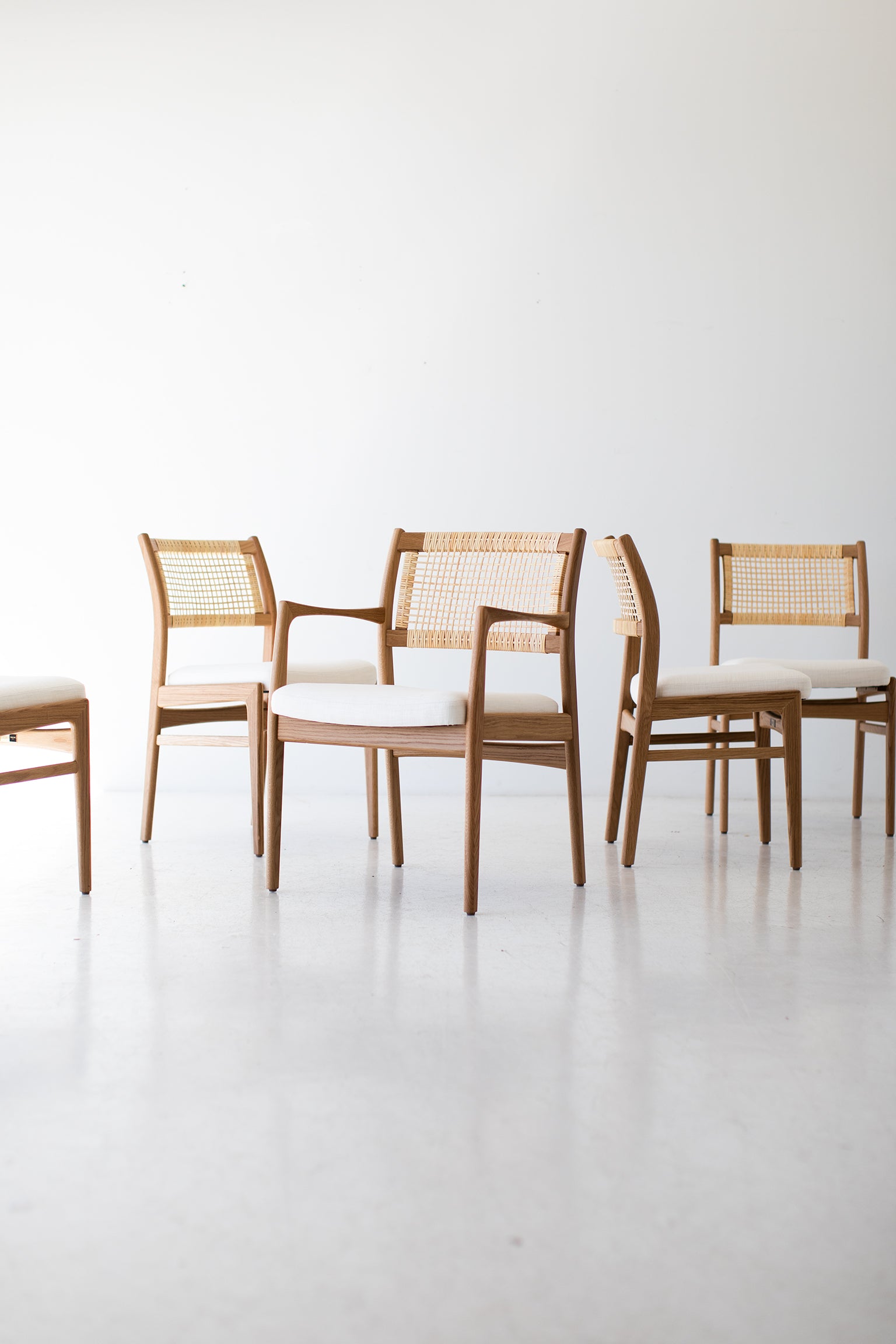 Tribute™ Modern Dining Chairs, Cane and Oak - T1002