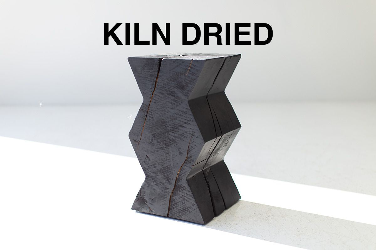 Zig Zag End Table - Burnt Finish - 2623