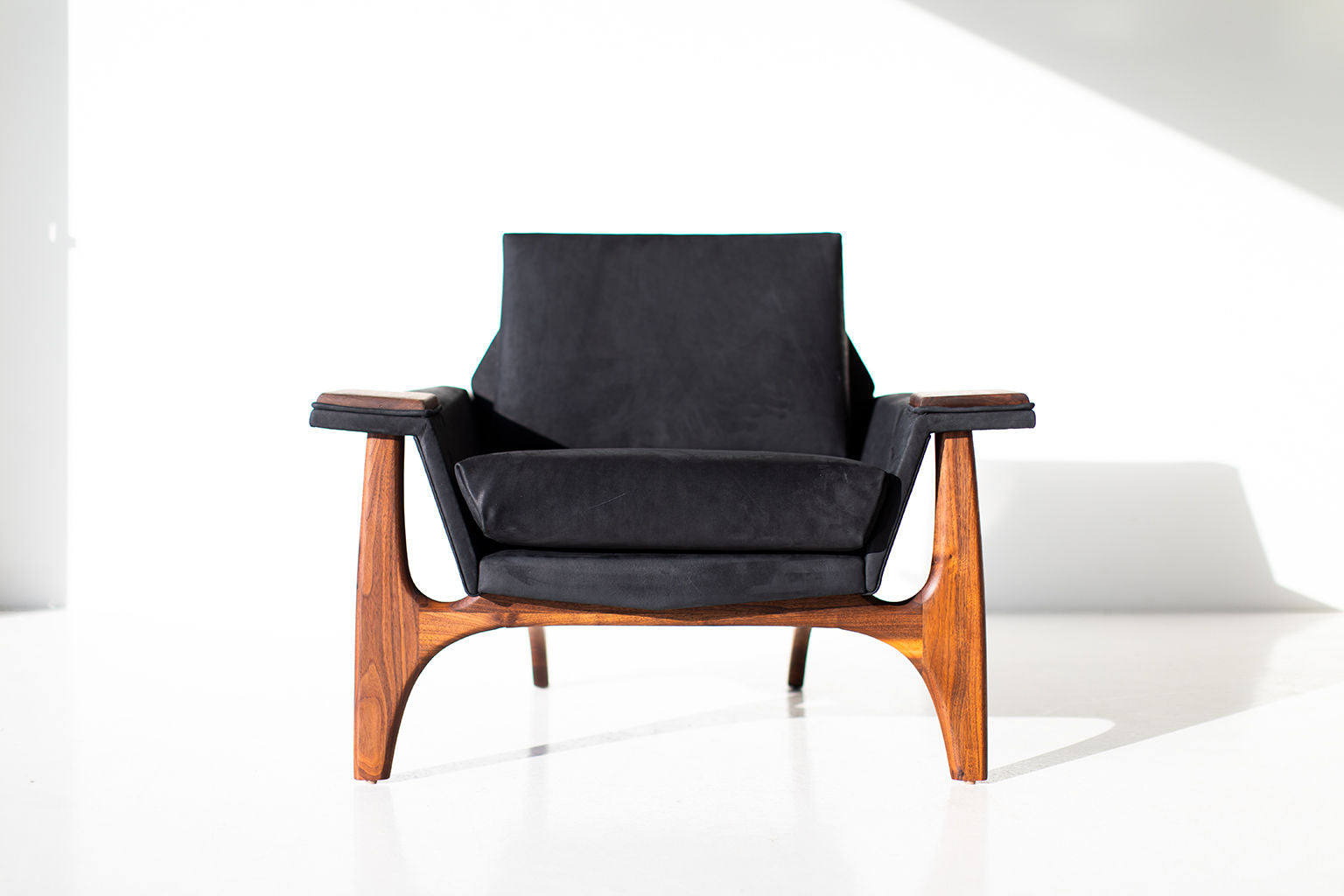 Adrian Pearsall Leather Lounge Chair for Craft Associates Inc.