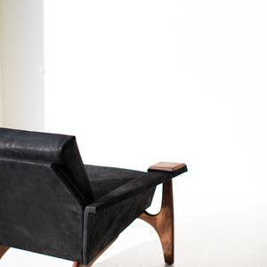 Adrian Pearsall Leather Lounge Chair for Craft Associates Inc.