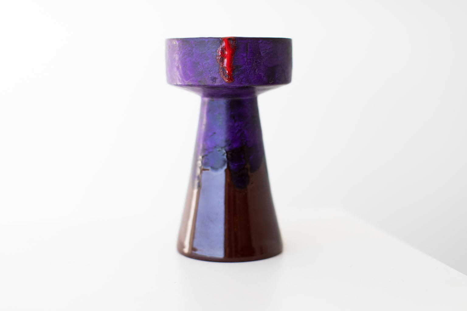 Bitossi Purple Candle Holder or Vase for Rosenthal Netter