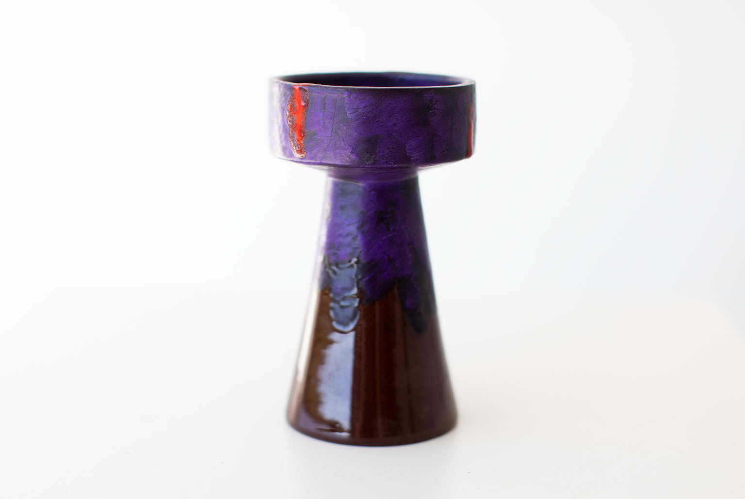 Bitossi Purple Candle Holder or Vase for Rosenthal Netter