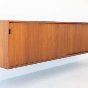 Florence Knoll Walnut Floating Credenza for Knoll Inc.