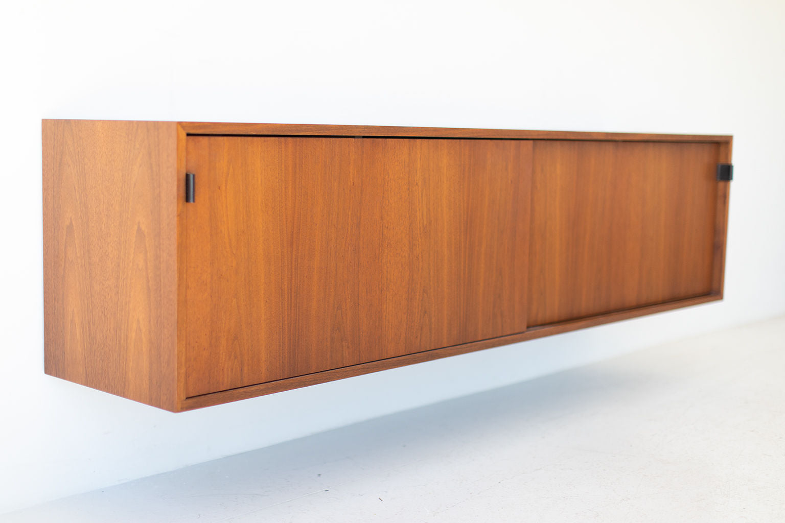 Florence Knoll Walnut Floating Credenza for Knoll Inc.