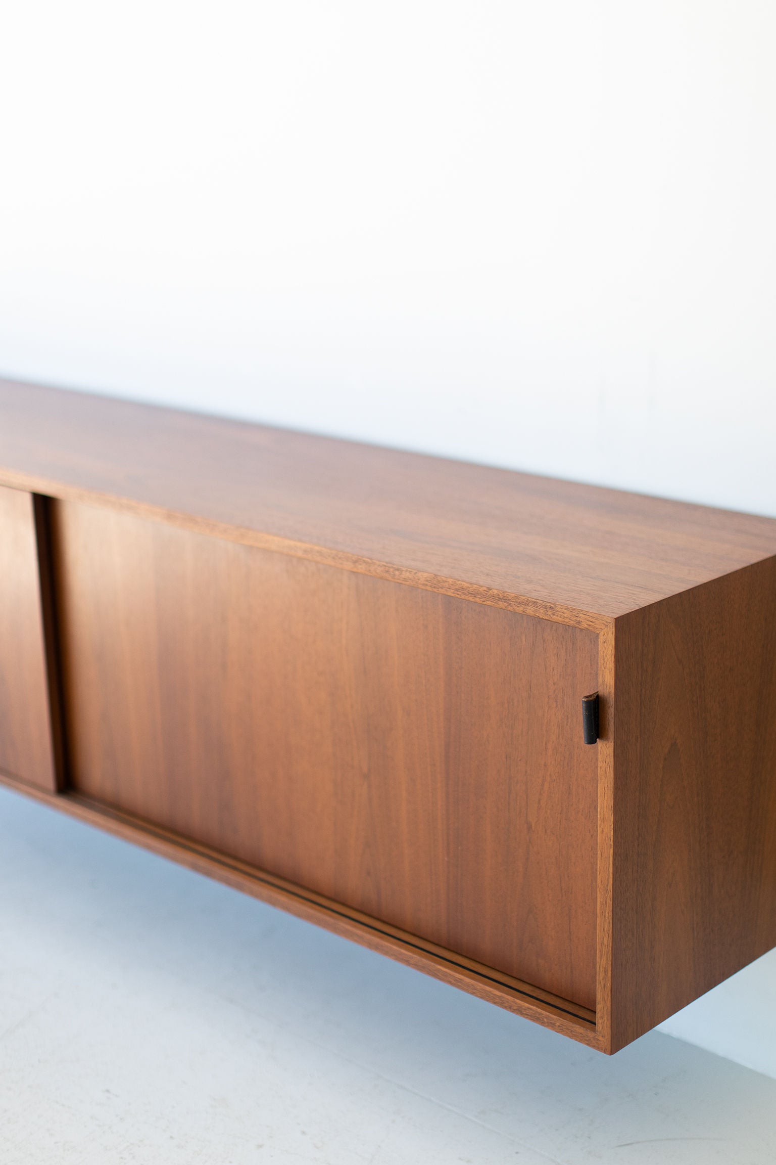 Florence Knoll Walnut Floating Credenza for Knoll Inc.