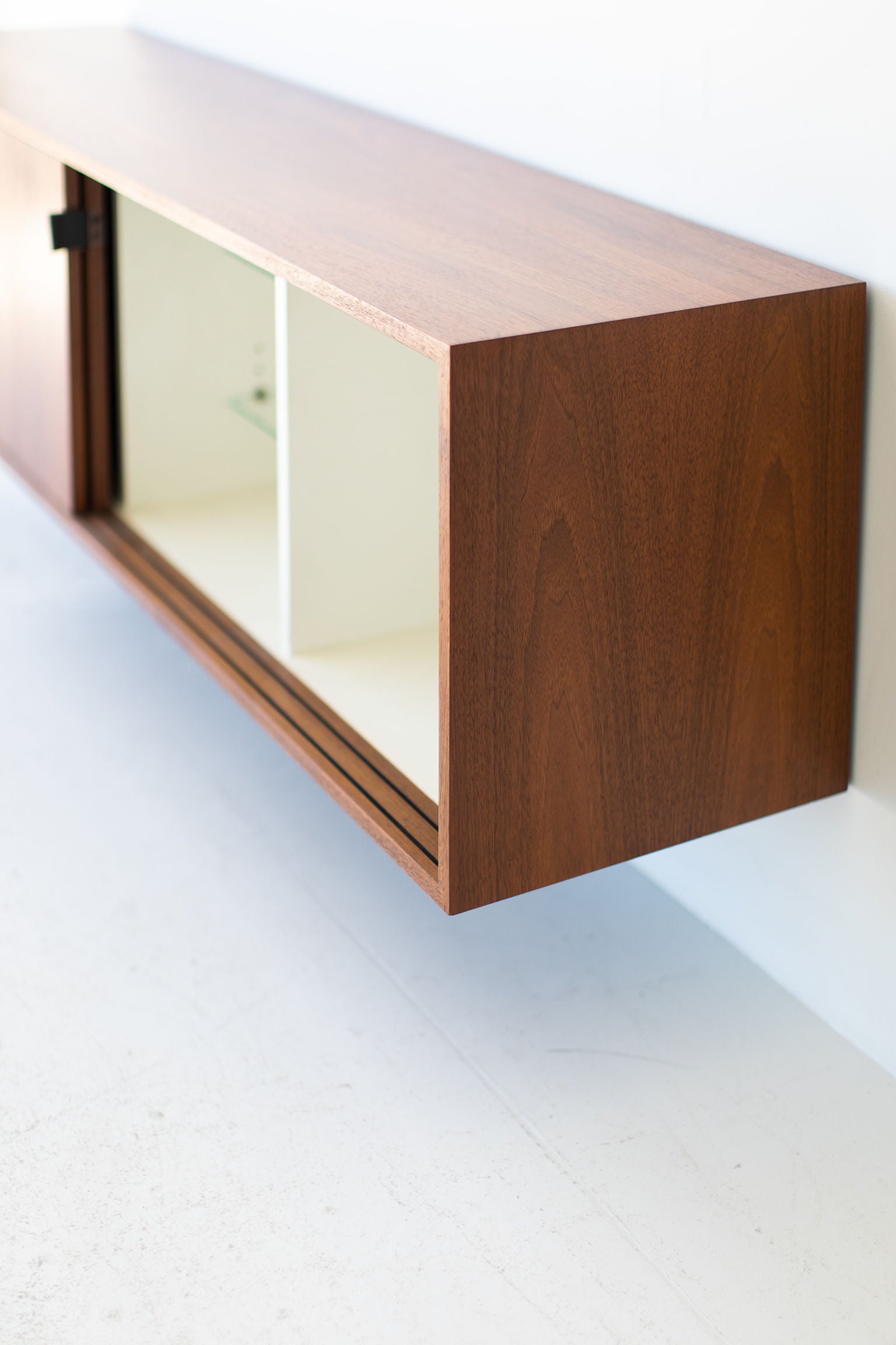 Florence Knoll Walnut Floating Credenza for Knoll Inc.