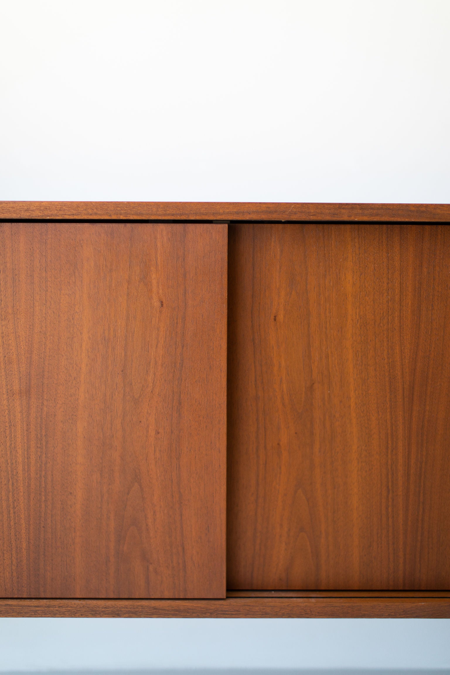 Florence Knoll Walnut Floating Credenza for Knoll Inc.