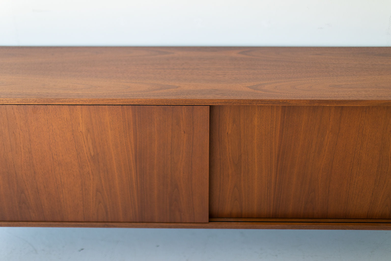 Florence Knoll Walnut Floating Credenza for Knoll Inc.