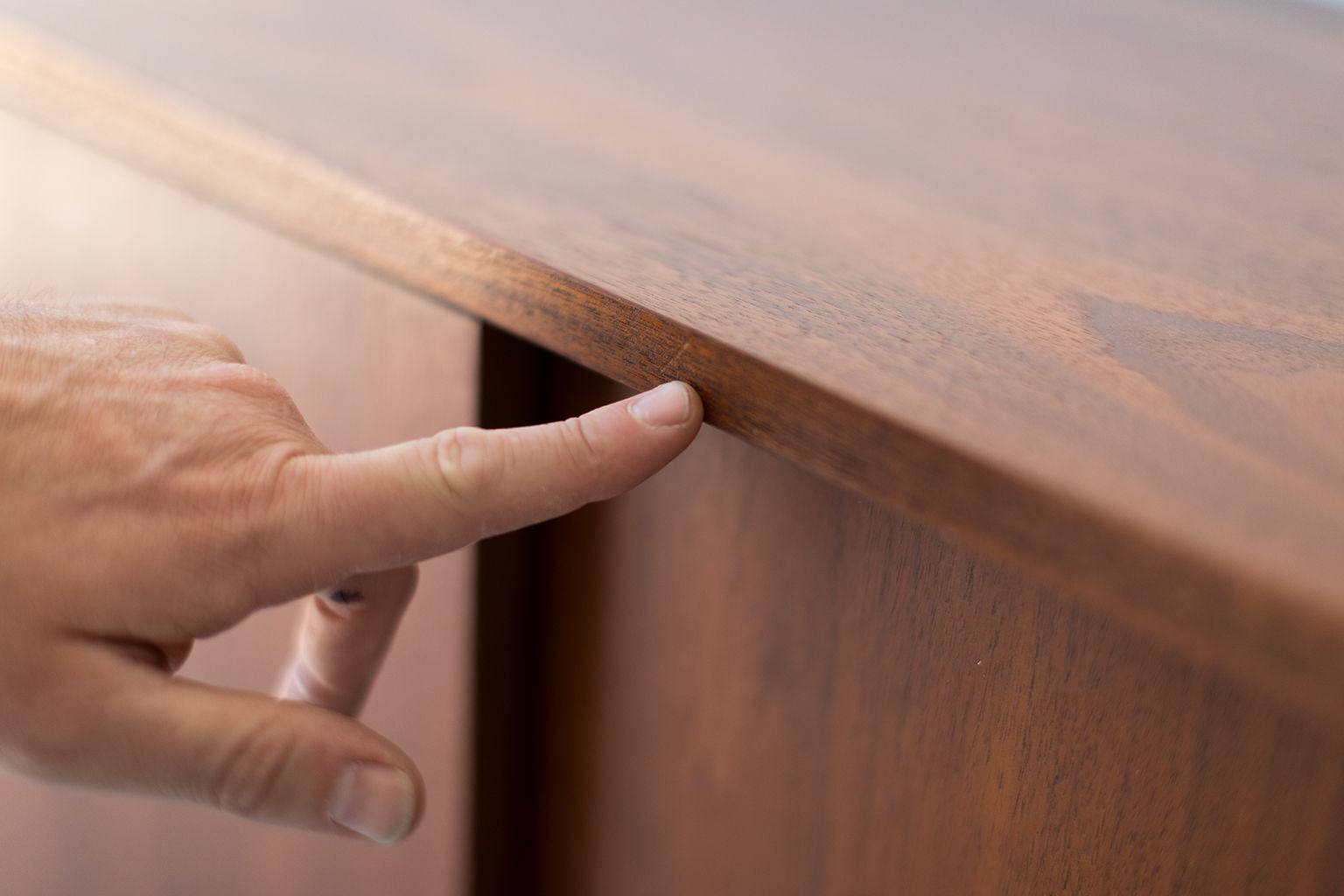 Florence Knoll Walnut Floating Credenza for Knoll Inc.