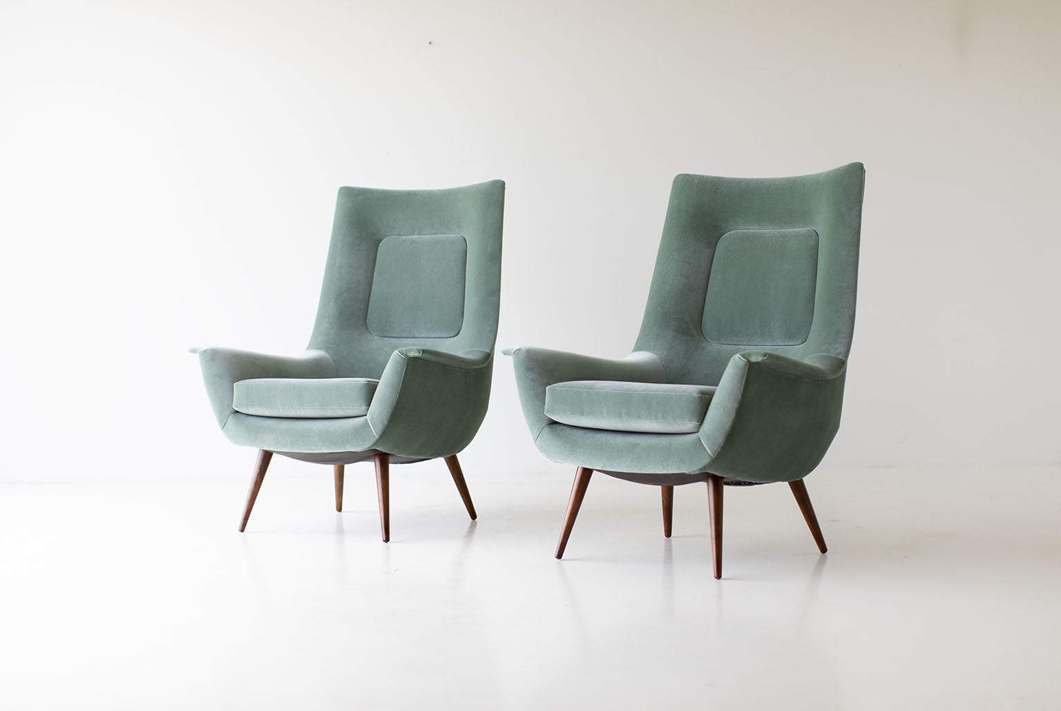 Lawrence Peabody High Back Lounge Chairs For Selig