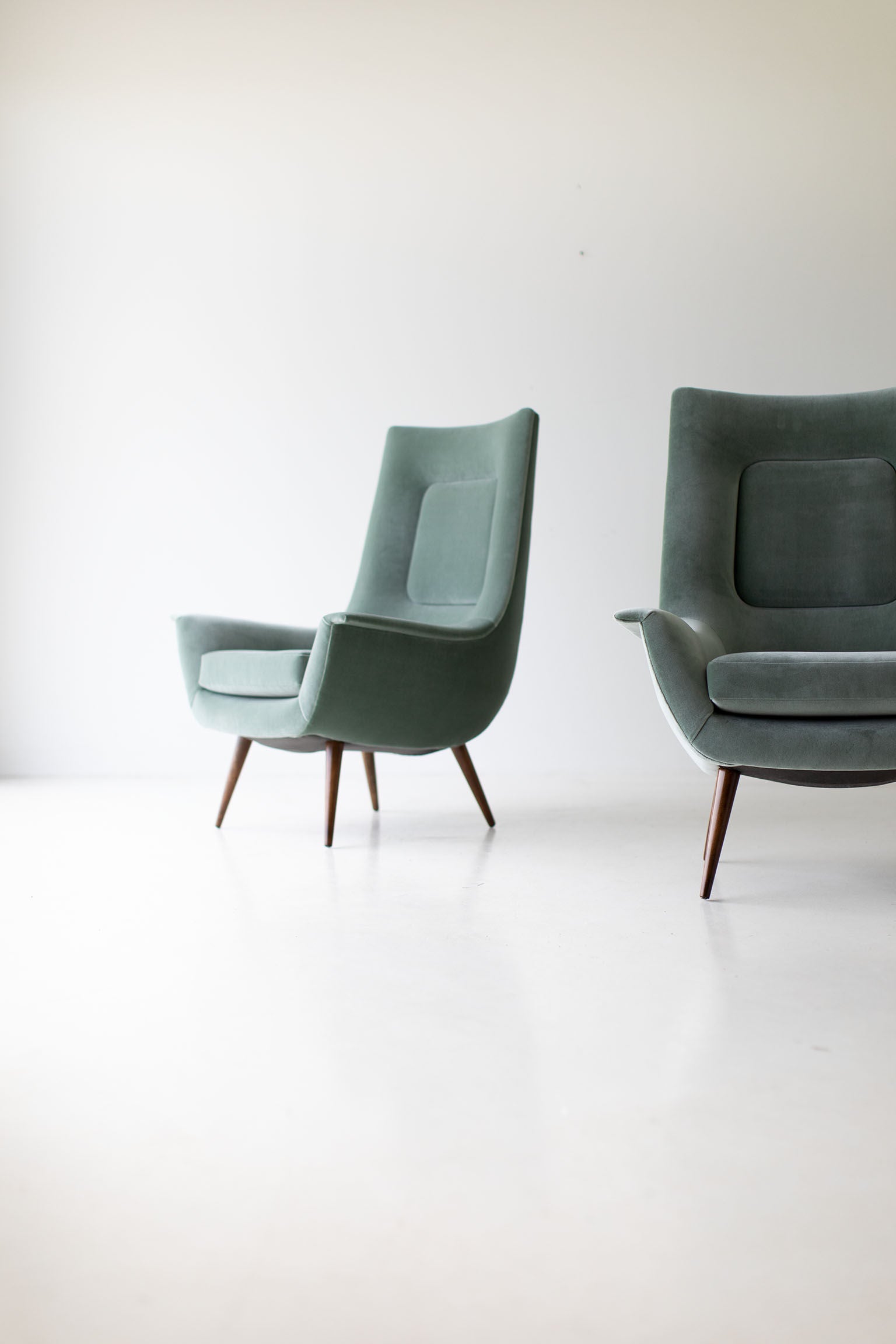 Lawrence Peabody High Back Lounge Chairs For Selig