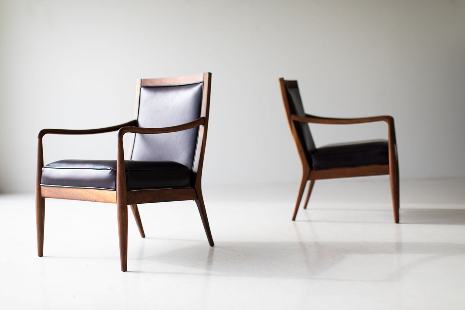 Lawrence Peabody Leather Lounge Chairs for Richardson Nemschoff