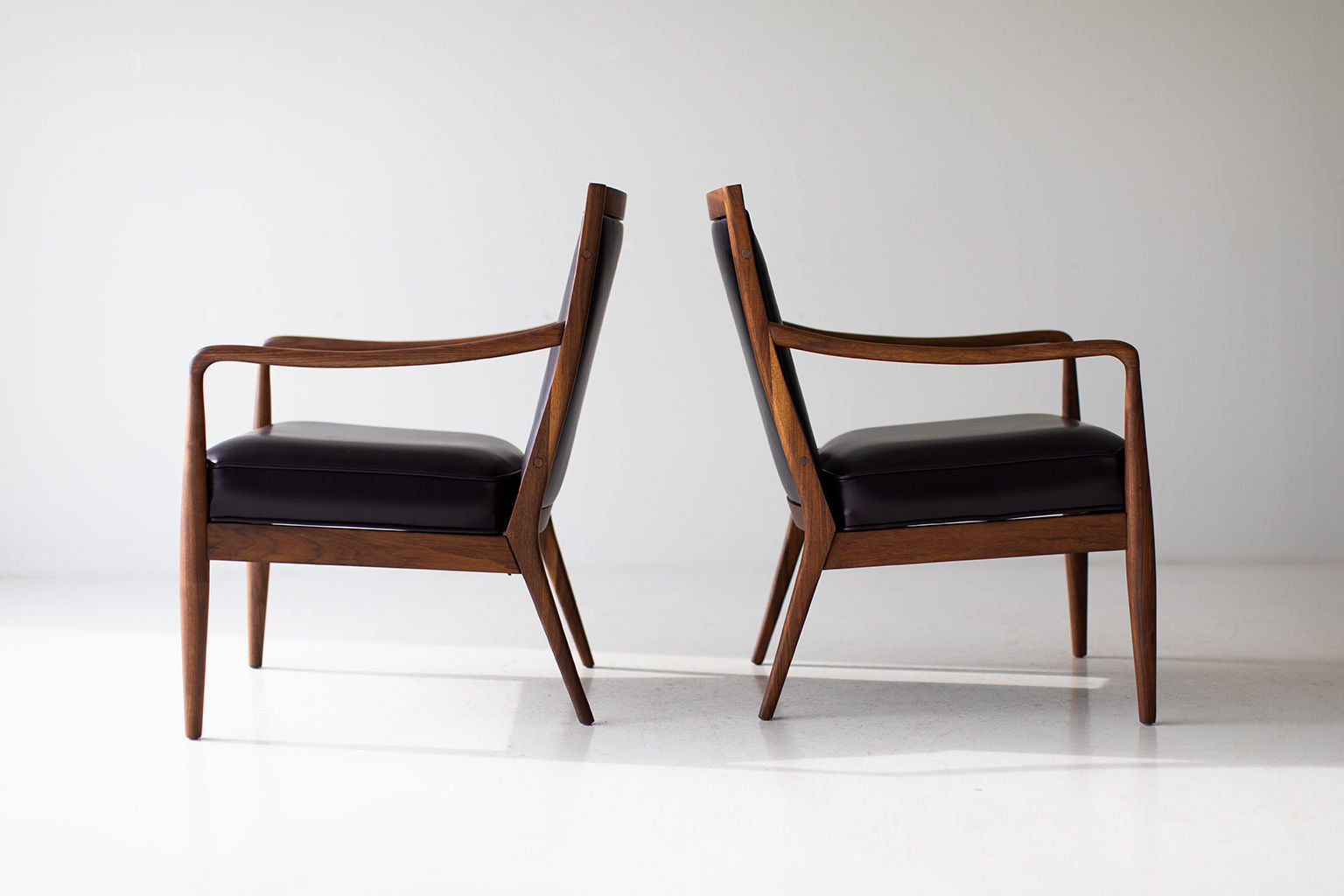 Lawrence Peabody Leather Lounge Chairs for Richardson Nemschoff