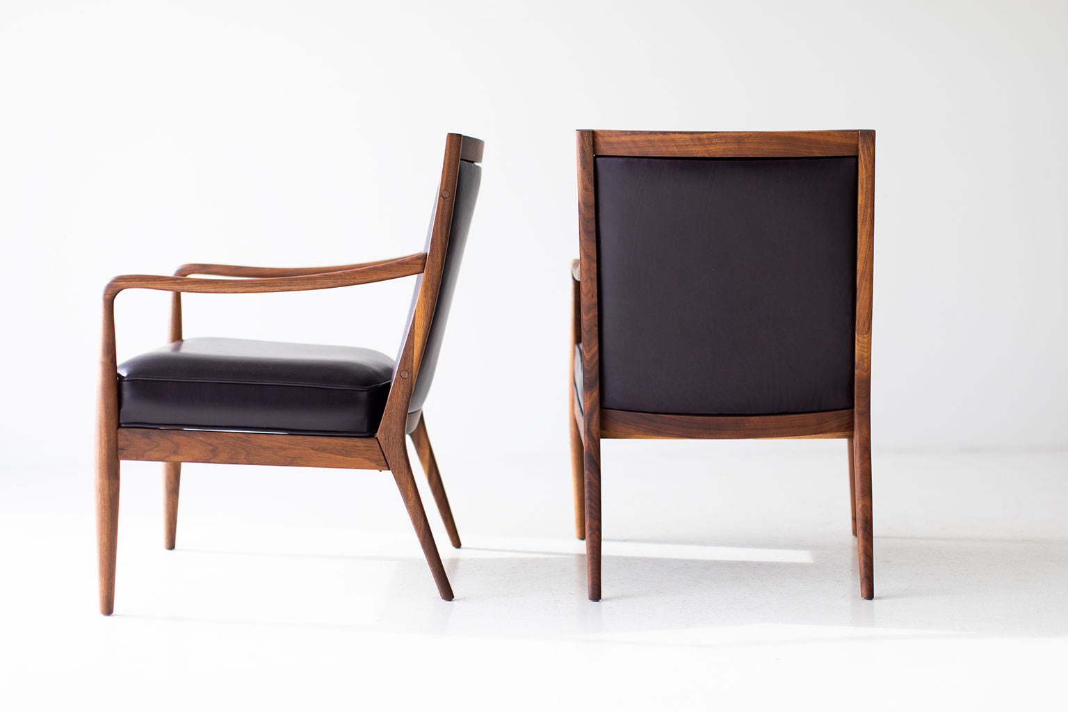 Lawrence Peabody Leather Lounge Chairs for Richardson Nemschoff