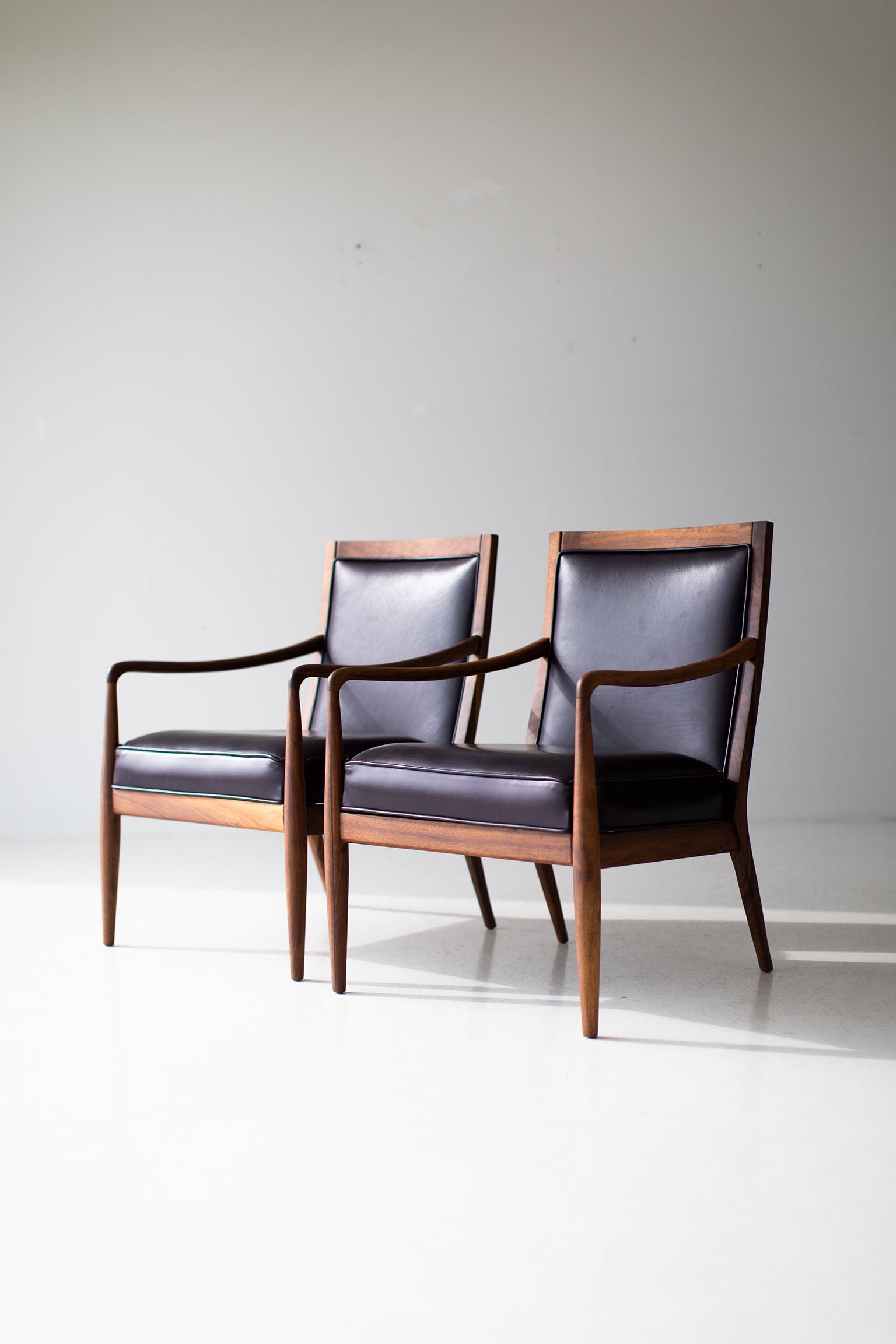 Lawrence Peabody Leather Lounge Chairs for Richardson Nemschoff