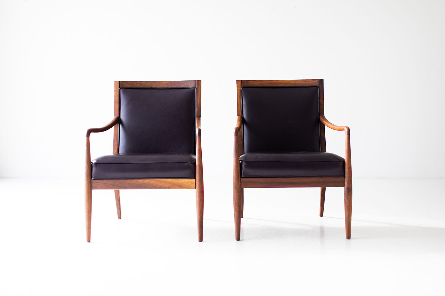 Lawrence Peabody Leather Lounge Chairs for Richardson Nemschoff