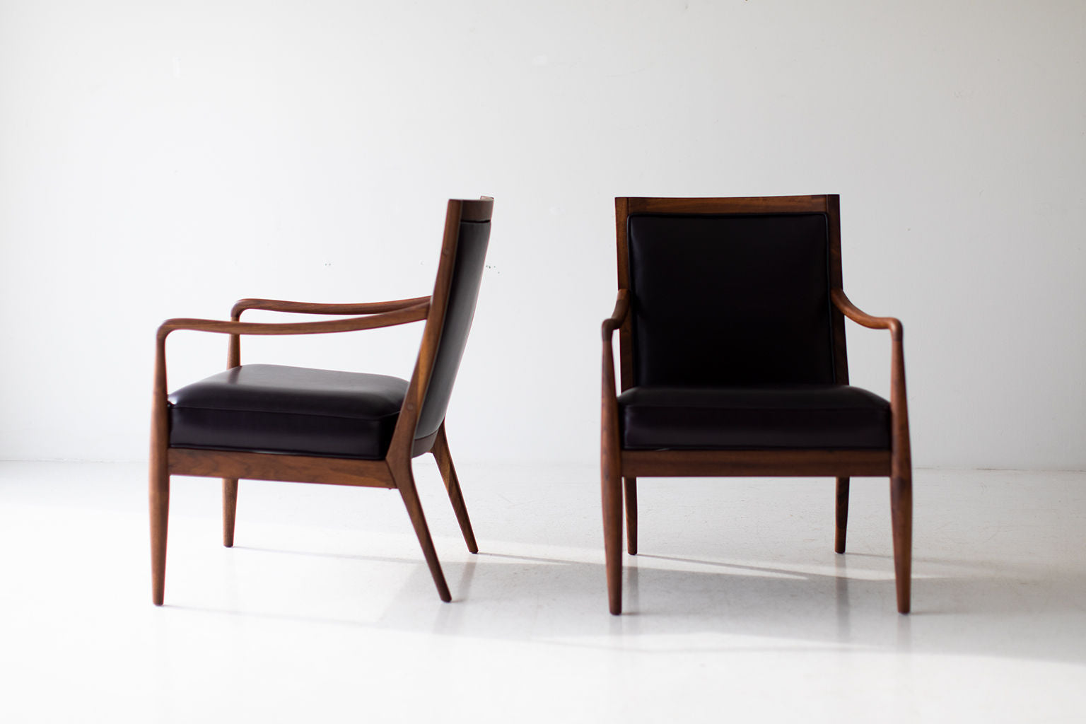 Lawrence Peabody Leather Lounge Chairs for Richardson Nemschoff