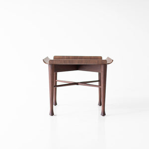Lawrence Peabody Walnut Side Table 2007 Craft Associates Furniture, Image 10