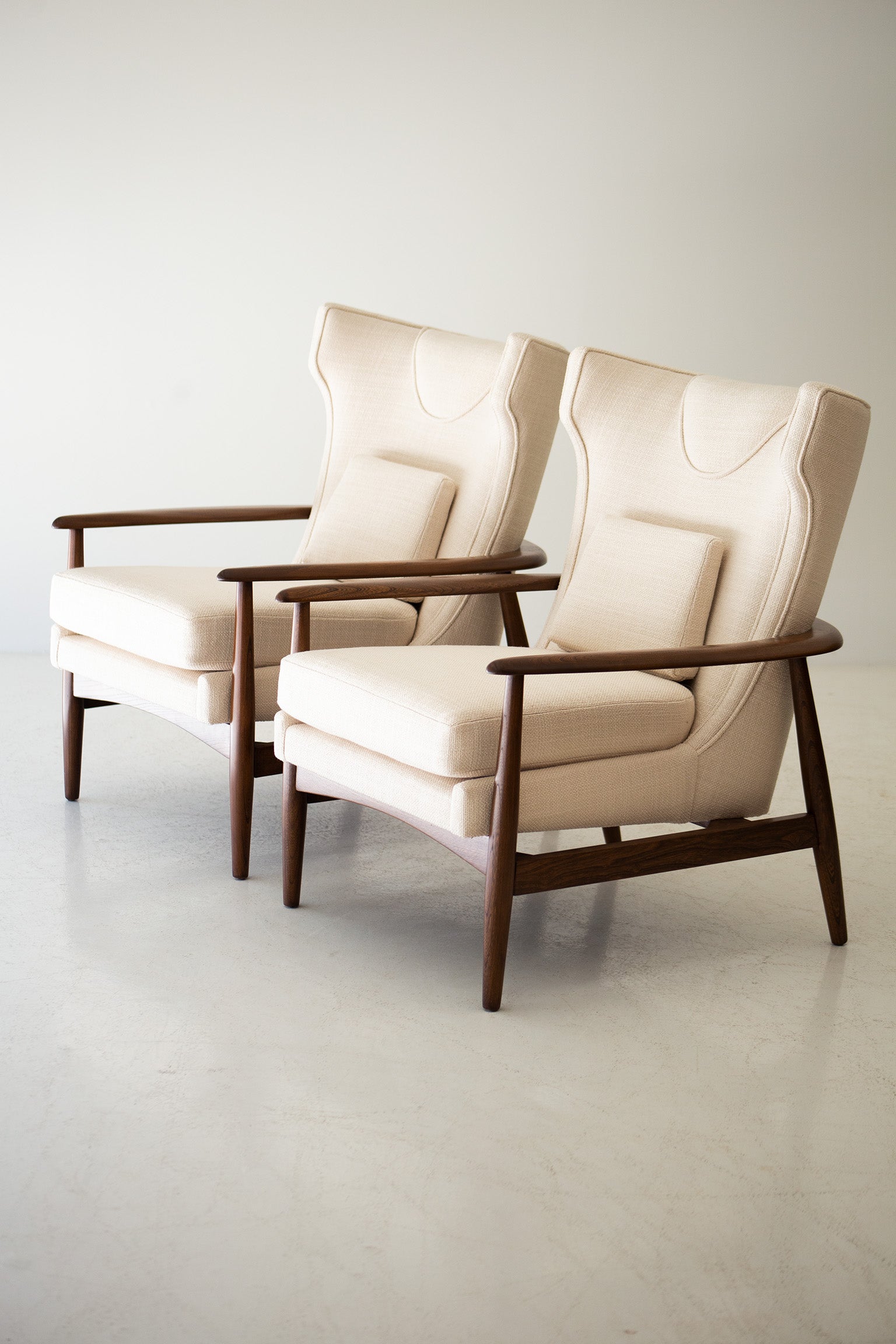 Lawrence Peabody Wingback Lounge Chairs for Richardson Nemschoff