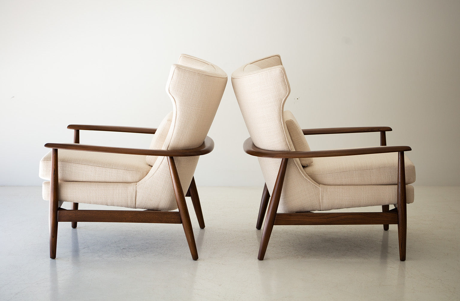 Lawrence Peabody Wingback Lounge Chairs for Richardson Nemschoff