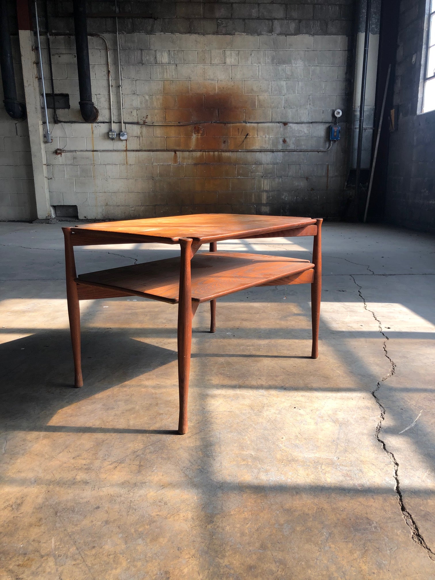 Mid Century Modern Tiered Side Table