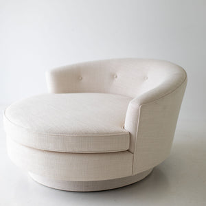 Mid Century Round Lounge Chair, 02
