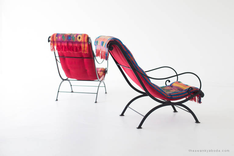 Mid-Century Wrought Iron Lounge Chairs - 01191609