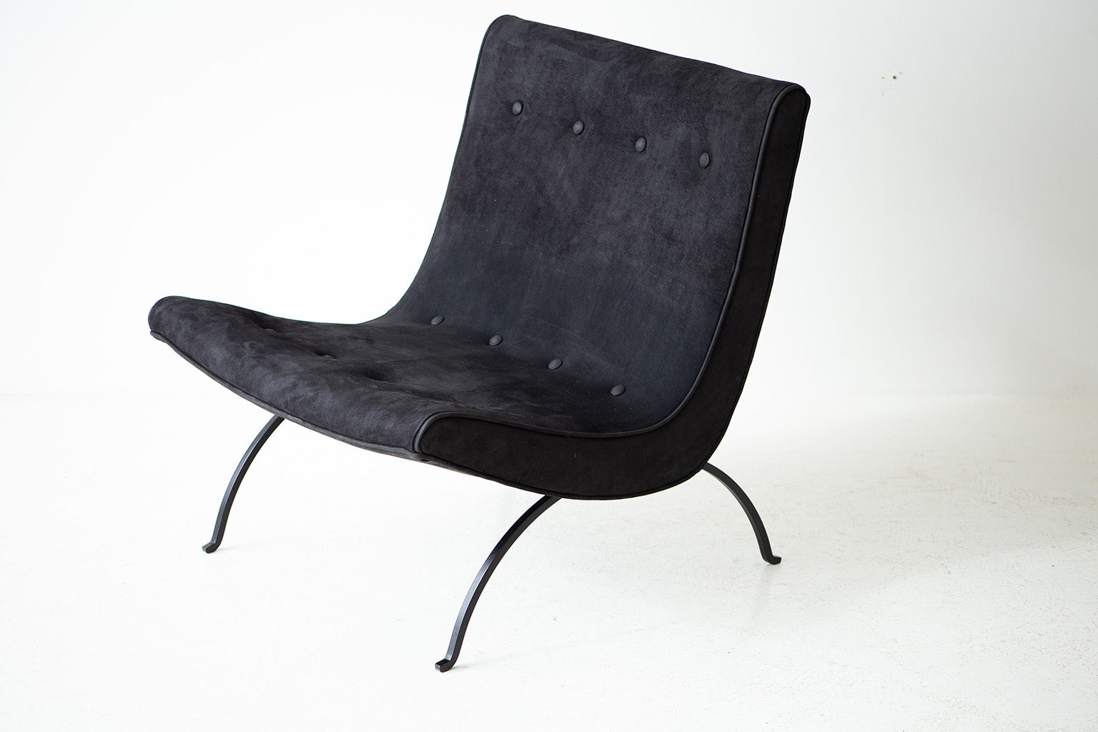 Milo Baughman Leather Scoop Lounge Chair for Thayer Coggin
