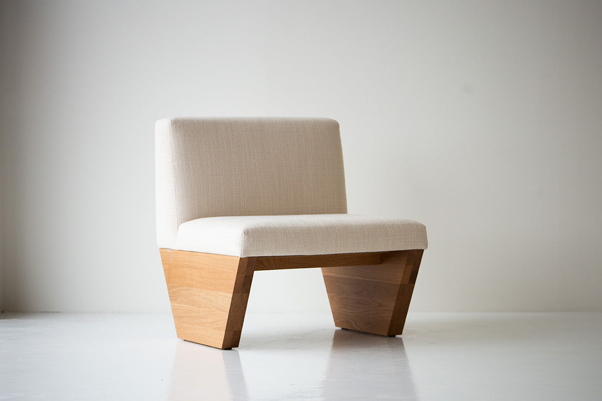 Modern Lotus Side Chair in White Oak - 4722