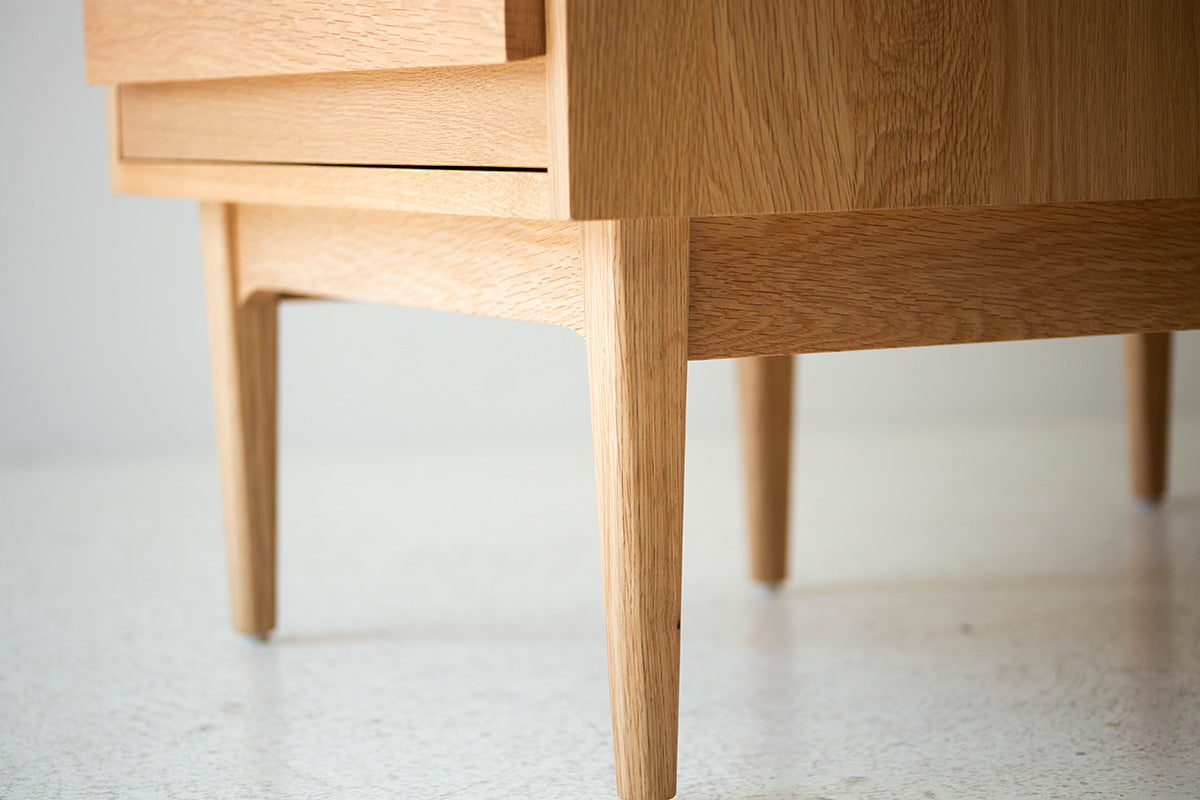 Modern Nightstand in White Oak - 3722