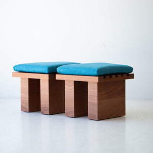 Modern Patio Furniture - Suelo Slatted Ottoman - 3322, 01