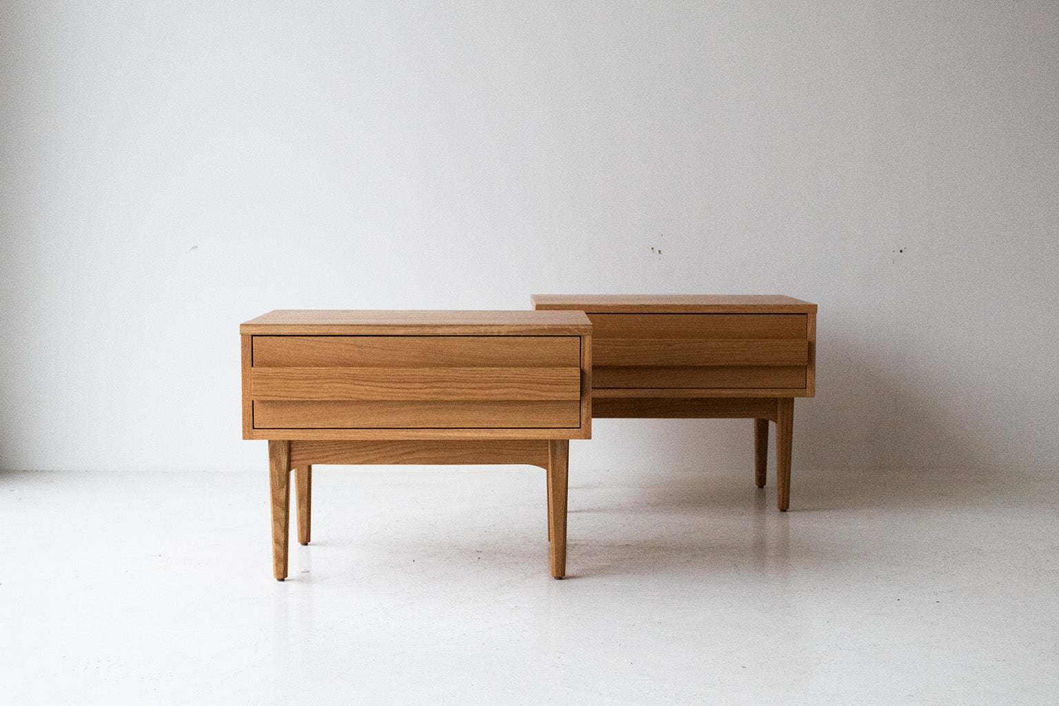 Modern White Oak Nightstands - 0422