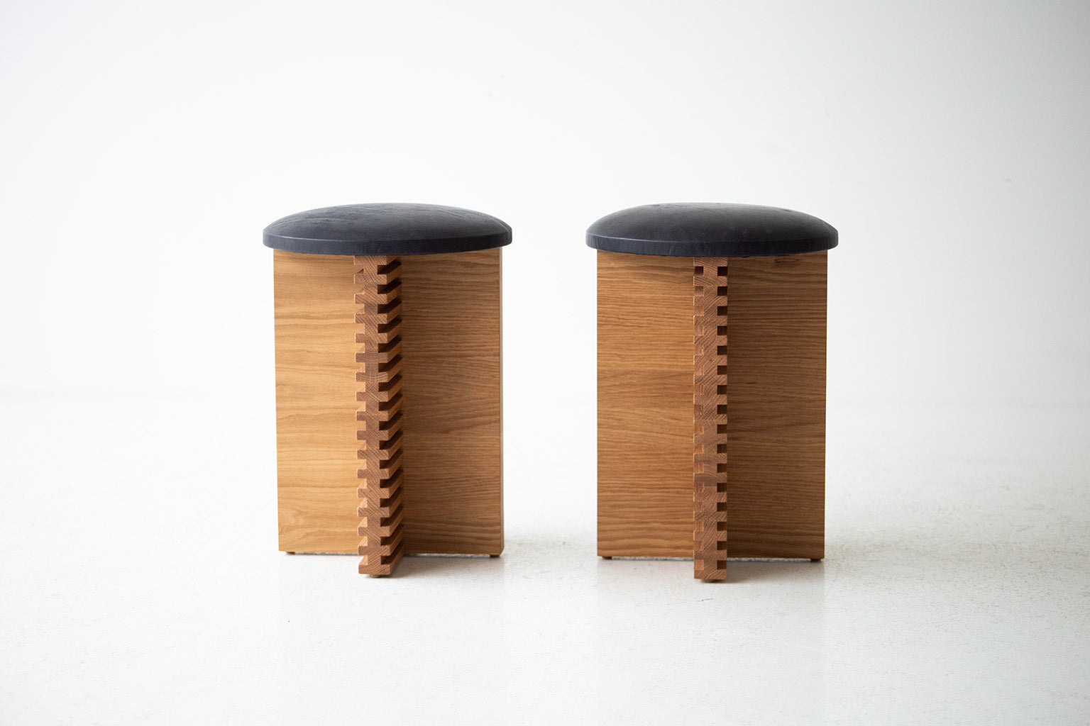 Modern White Oak Stool - The Cicely - 2422