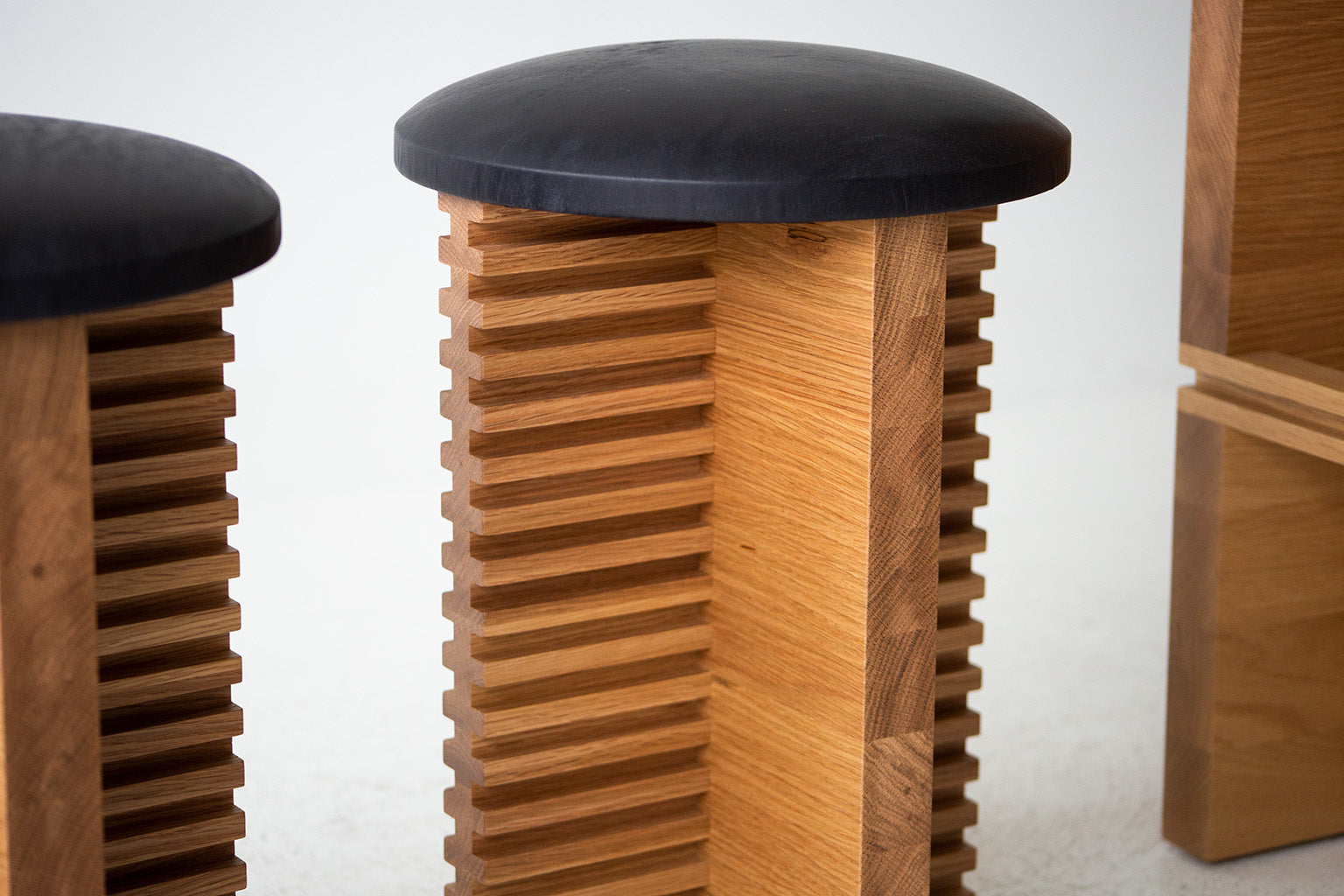 Modern White Oak Stool - The Cicely - 2422