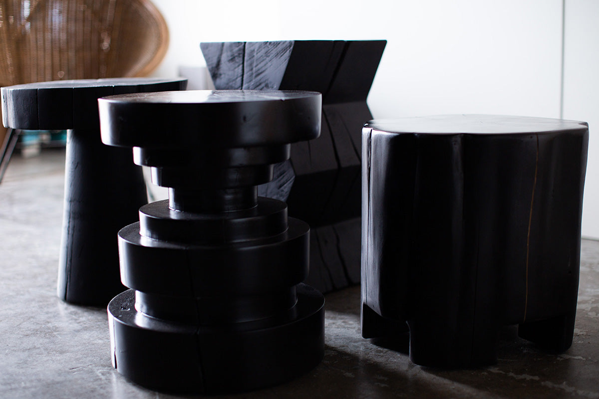 Modern Wood Stool - the Tulum for Bertu Home