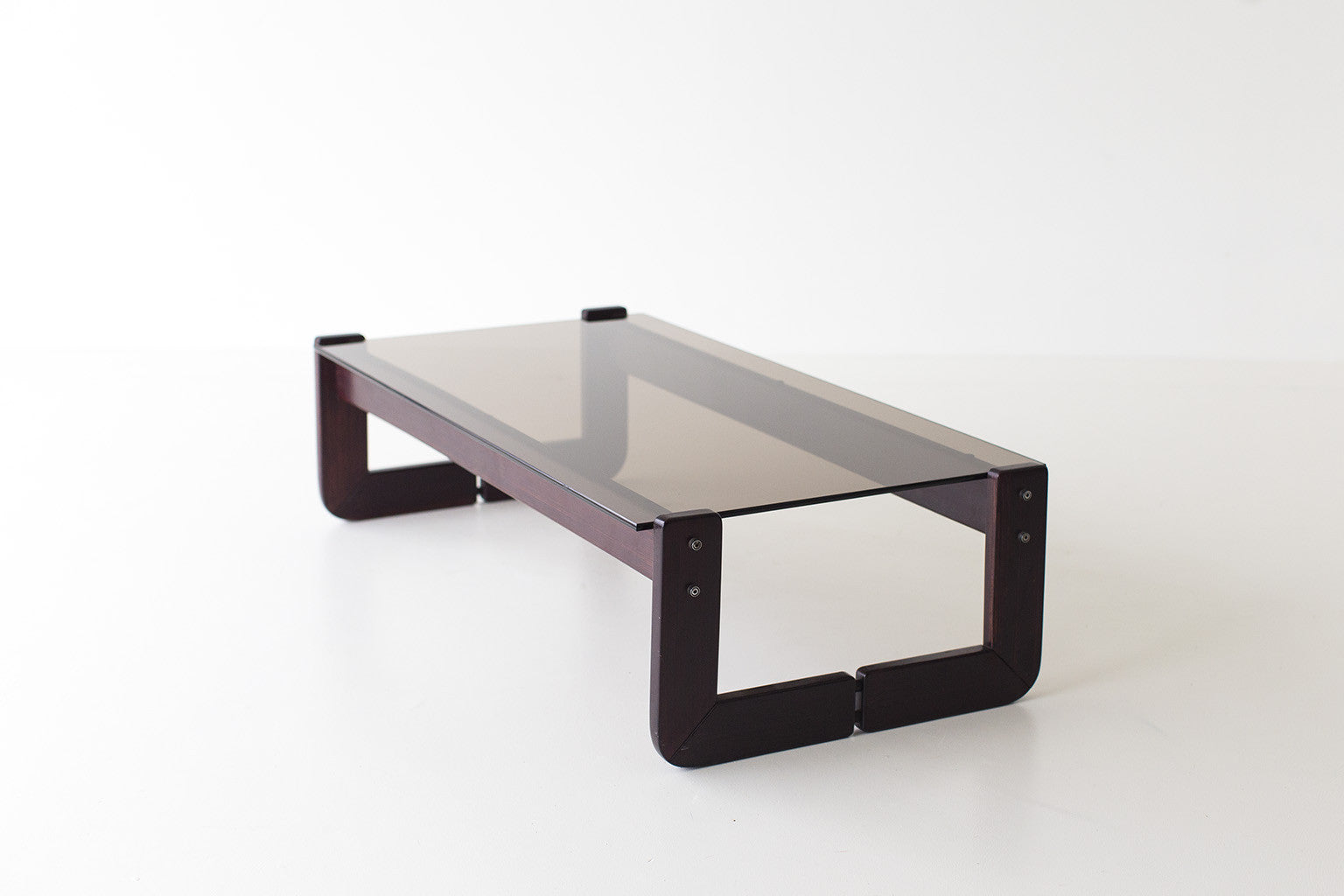 Percival Lafer Rosewood and Glass Coffee Table - 01141615