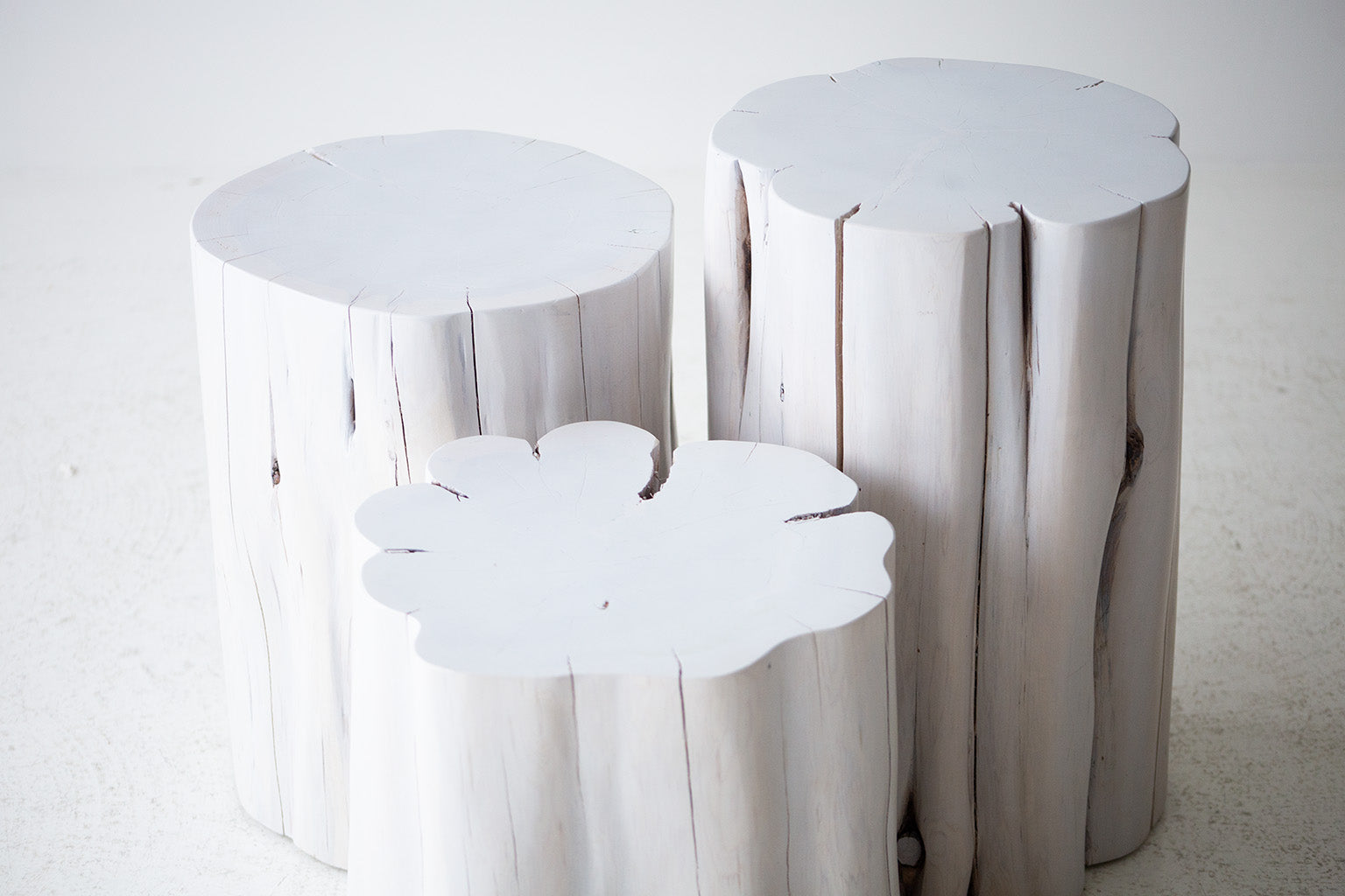 Quick Ship White Stump Table