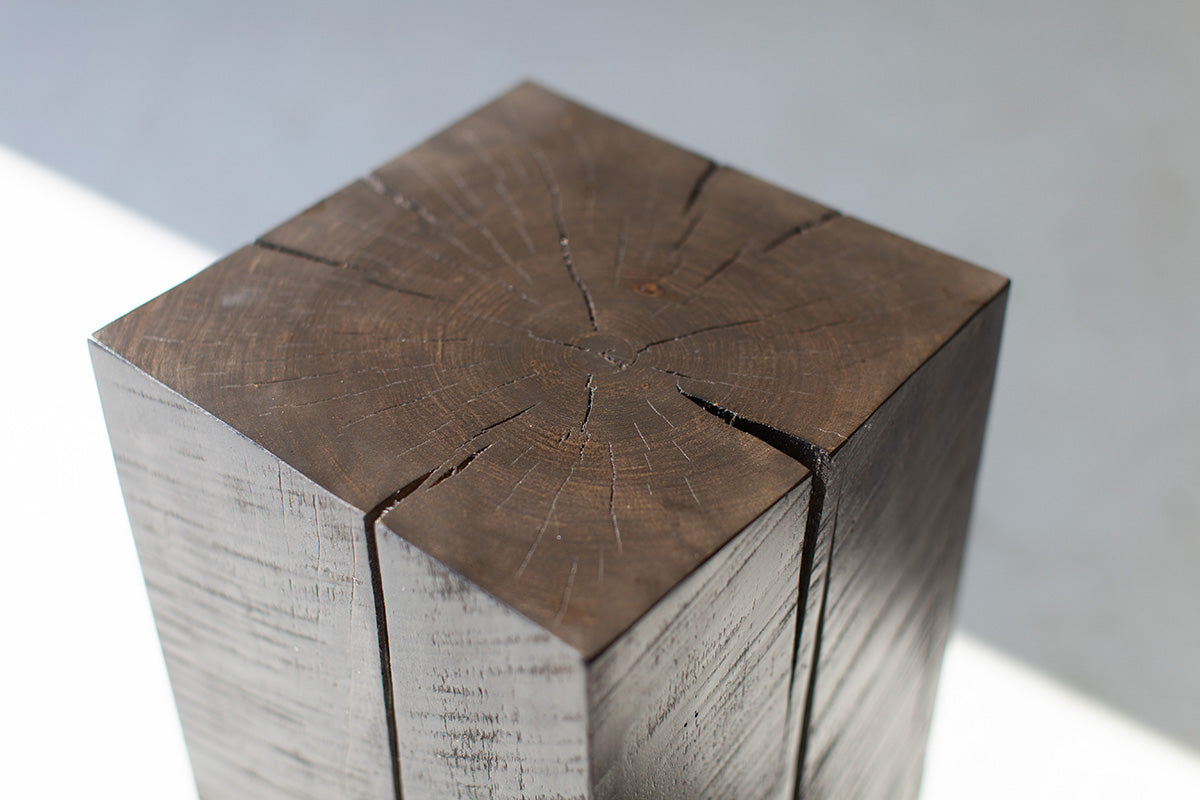 Solid Wood End Table - Aged Finish - 2023