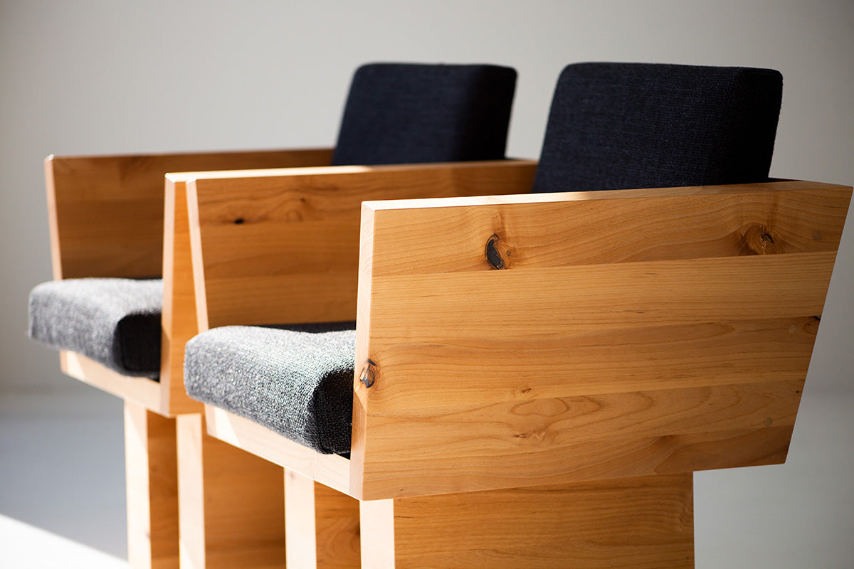 Suelo® Modern Wood Dining Arm Chair for Bertu Home