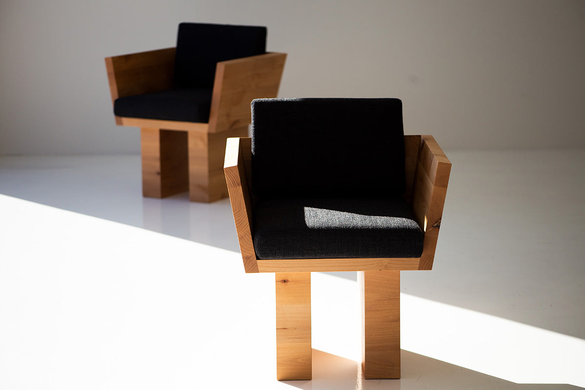 Suelo® Modern Wood Dining Arm Chair for Bertu Home