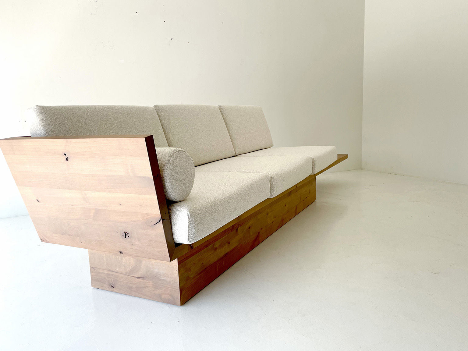 Suelo Modern Wood Sofa with Plinth Base - 2521