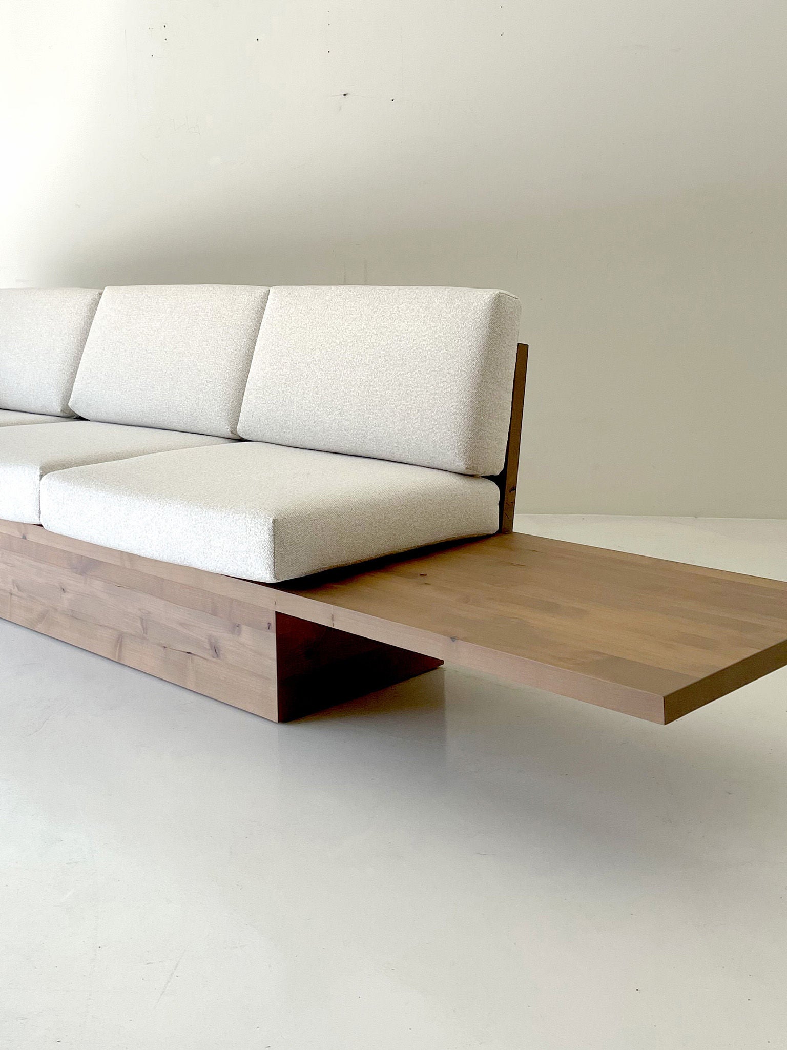 Suelo Modern Wood Sofa with Plinth Base - 2521