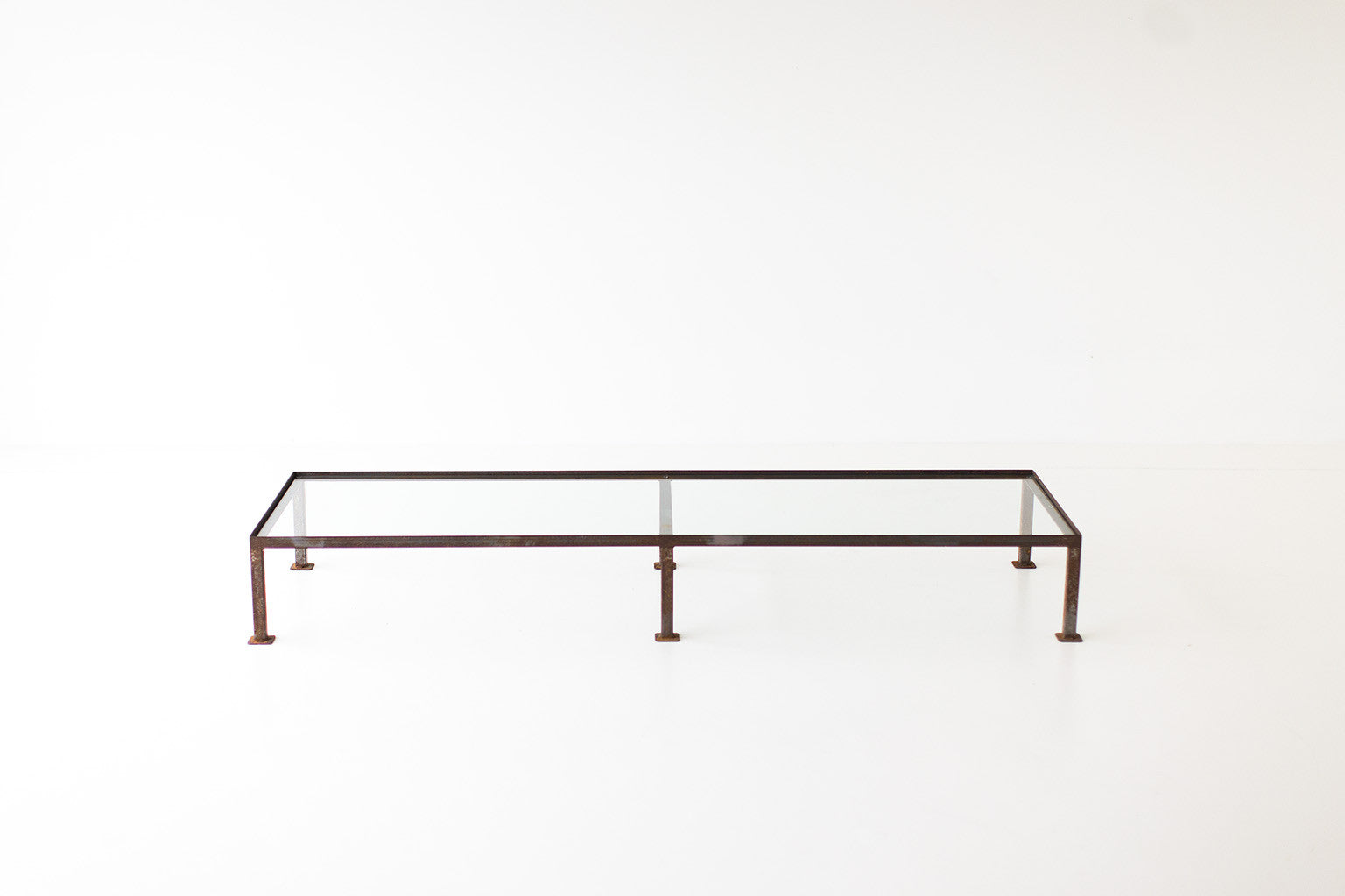 Industrial Glass and Iron Coffee Table - 01141612